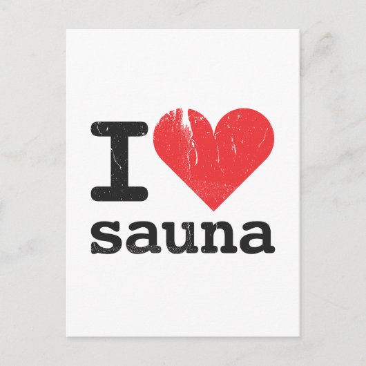 I Liebe Sauna Postkarte (Vorderseite)