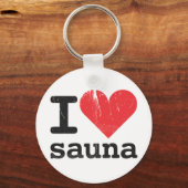 I Liebe Sauna Schlüsselanhänger (Vorderseite)