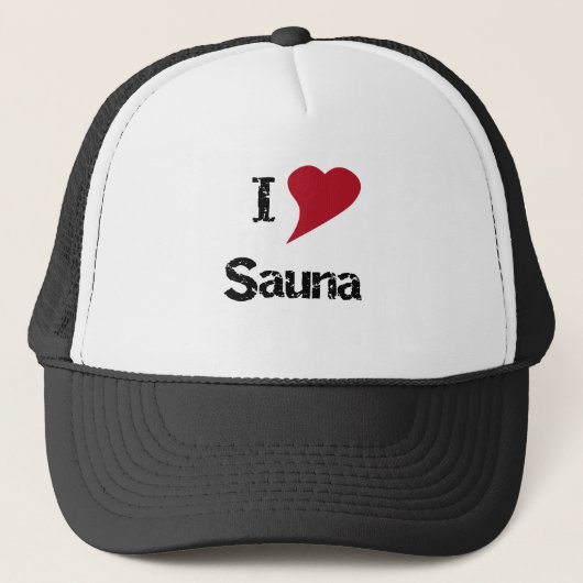 I Liebe-Sauna Truckerkappe (Vorderseite)