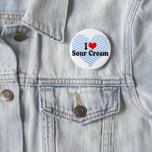 I Liebe-saure Creme Button (Beispiel)