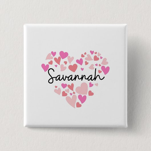 I Liebe Savannah Button (Vorderseite)