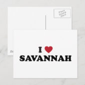 I Liebe Savannah Georgia Postkarte (Vorne/Hinten)