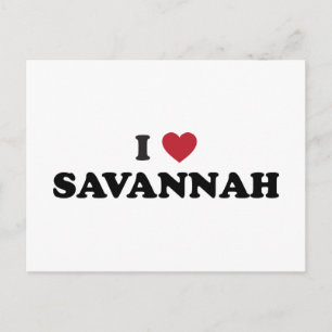 I Liebe Savannah Georgia Postkarte