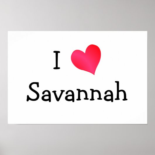 I Liebe Savannah Poster (Vorne)