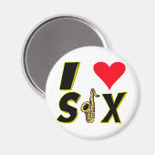 I Liebe Sax Magnet (Vorderseite/Rückseite)