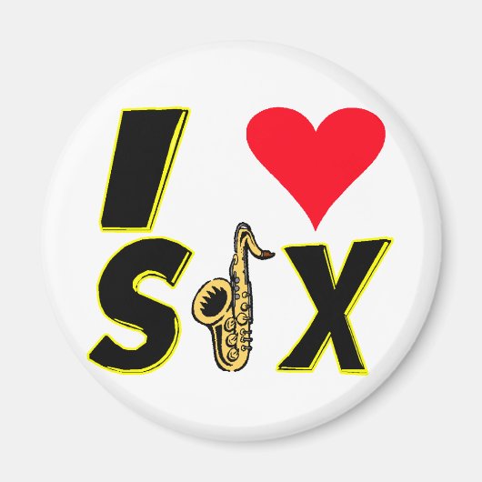 I Liebe Sax Magnet (Vorne)