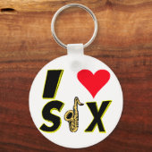 I Liebe Sax Schlüsselanhänger (Vorderseite)