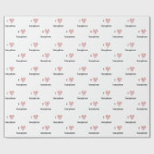 I Liebe Saxophone Rotes Herz Musiknoten Geschenkpapier (Flach)