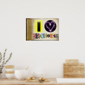 I Liebe Scapbooking Rahmen Poster (Küche)