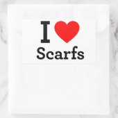 I Liebe Scarfs Rechteckiger Aufkleber (Tasche)