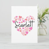 I Liebe Scarlett Dankeskarte (Stehend Vorderseite)