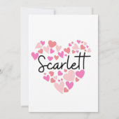 I Liebe Scarlett Dankeskarte (Rückseite)