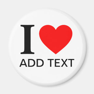 I Liebe (Schablone) Magnet