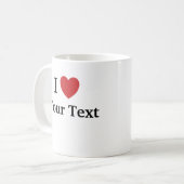I Liebe-Schablonen-Tasse - addieren Sie Text Kaffeetasse (Vorderseite Links)