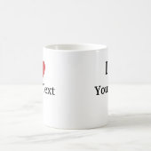 I Liebe-Schablonen-Tasse - addieren Sie Text Kaffeetasse (Mittel)
