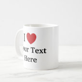 I Liebe-Schablonen-Tasse - addieren Sie Text Kaffeetasse (Vorderseite Links)