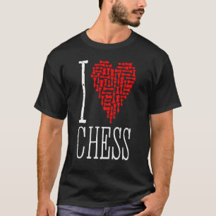 I Liebe Schach Herzschrittmacher Master Coach Stüc T-Shirt