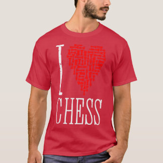 I Liebe Schach Herzschrittmacher Master Coach Stüc T-Shirt