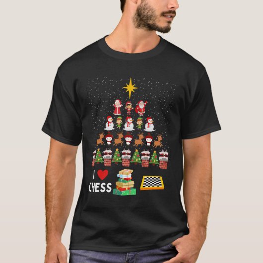 I Liebe Schach - Schach Weihnachten - T - Shirt (Vorderseite)