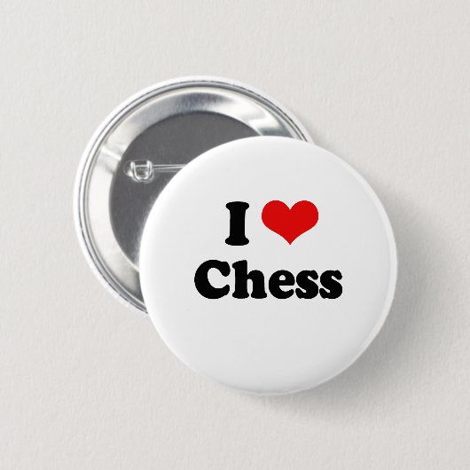 I Liebe-Schach-T-Shirt Button (Vorne & Hinten)