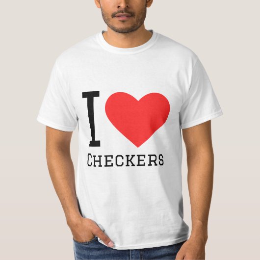 I LIEBE SCHACHBRETTER T-Shirt (Vorderseite)
