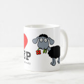I Liebe-Schaf-(als Freunde) großes rotes Kaffeetasse (VorderseiteRechts)