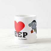 I Liebe-Schaf-(als Freunde) großes rotes Kaffeetasse (Mittel)