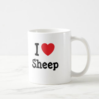 I Liebe Schaf-Herz-Brauch personalisiert Kaffeetasse