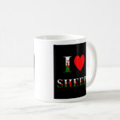 I Liebe-Schaf-Tasse (Waliser/Wales-Version) Kaffeetasse (VorderseiteRechts)