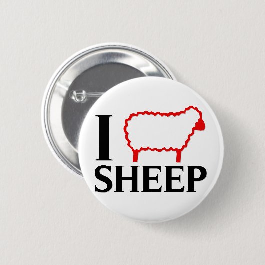 I Liebe-Schafe Button (Vorne & Hinten)