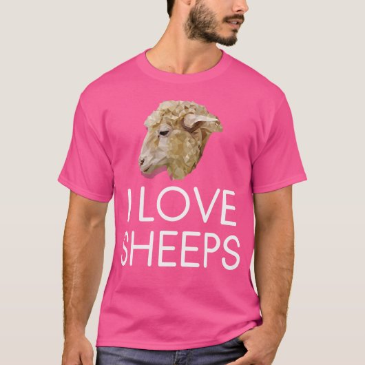 I Liebe Schafe Schafe Lover Animal Lover T-Shirt (Vorderseite)
