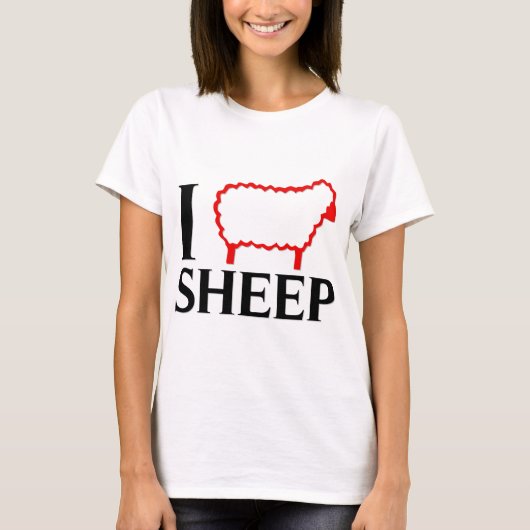 I Liebe-Schafe T-Shirt (Vorderseite)