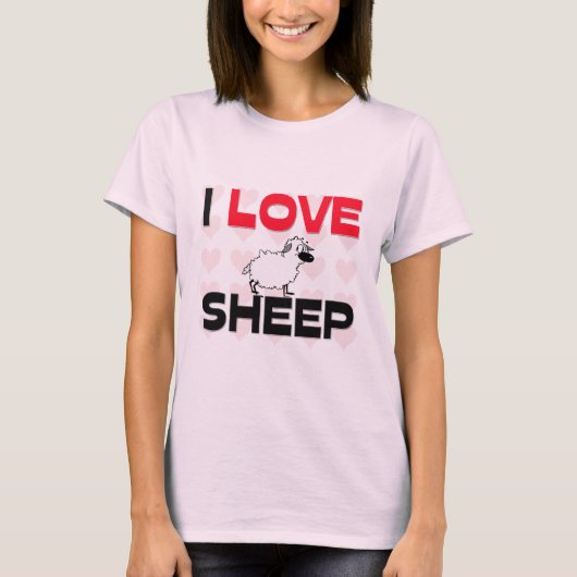 I Liebe-Schafe T-Shirt (Vorderseite)