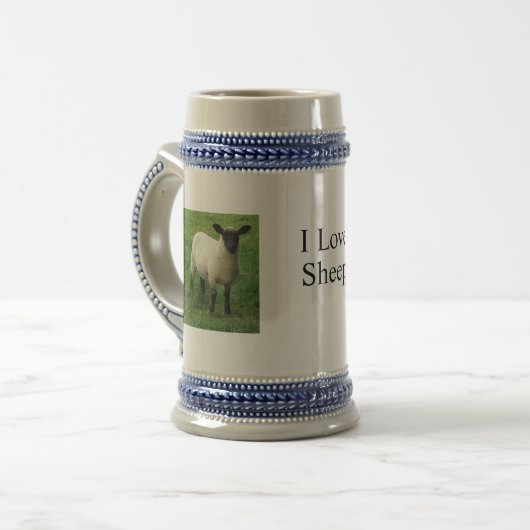 I Liebe Schafe Tasse (Vorderseite Links)