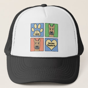 I Liebe-Schäferhunde Truckerkappe