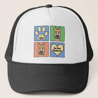 I Liebe-Schäferhunde Truckerkappe