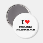 I Liebe Schatzinsel Strand Florida Magnet (Vorderseite/Rückseite)