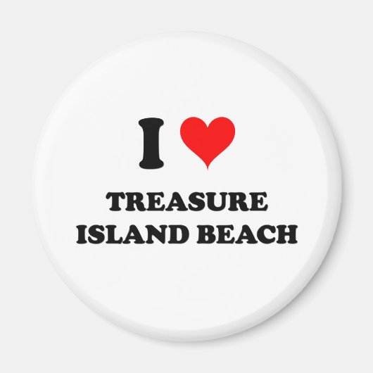 I Liebe Schatzinsel Strand Florida Magnet (Vorne)
