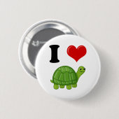 I Liebe-Schildkröten Button (Vorne & Hinten)