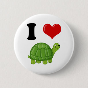 I Liebe-Schildkröten Button