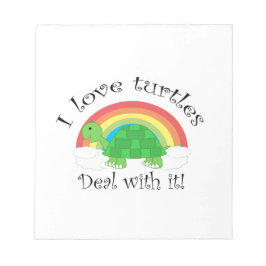 I Liebe Schildkröten handeln damit Notizblock