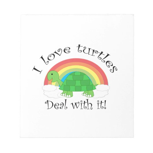 I Liebe Schildkröten handeln damit Notizblock (Vorderseite)