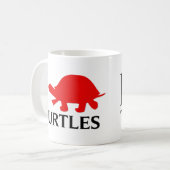 I Liebe-Schildkröten Kaffeetasse (Vorderseite Links)