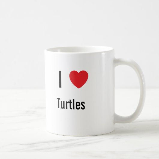 I Liebe Schildkröten Kaffeetasse (Rechts)
