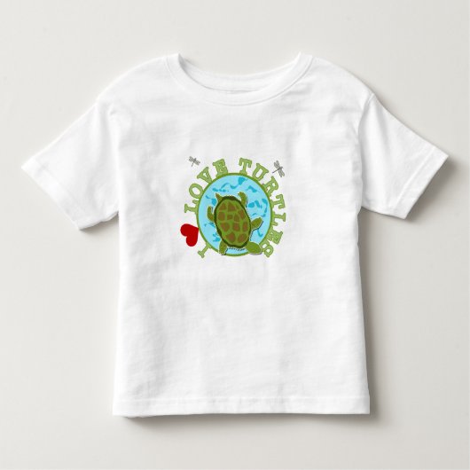 I Liebe-Schildkröten Kleinkind T-shirt (Vorderseite)