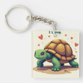 I Liebe Schildkröten Schlüsselanhänger (Vorderseite)