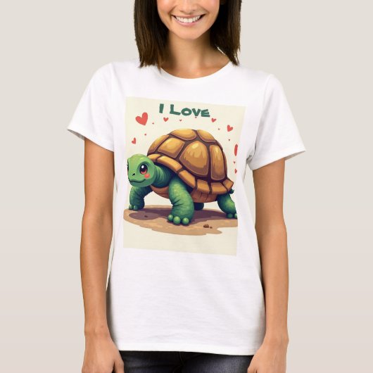 I Liebe Schildkröten T-Shirt (Vorderseite)