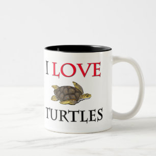 I Liebe-Schildkröten Zweifarbige Tasse