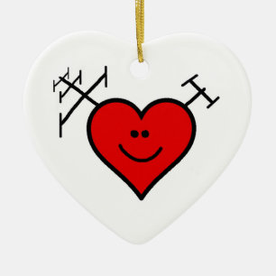 I Liebe-Schinken-Radio-Verzierung durch Keramikornament