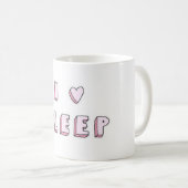 I Liebe Schlaf Kaffeetasse (VorderseiteRechts)